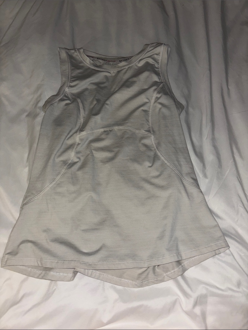 Women's Light Gray Sleeveless Active Tank Top